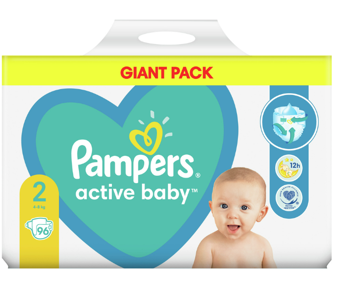 pampers baby active ze wskaźnikiem wilgoci