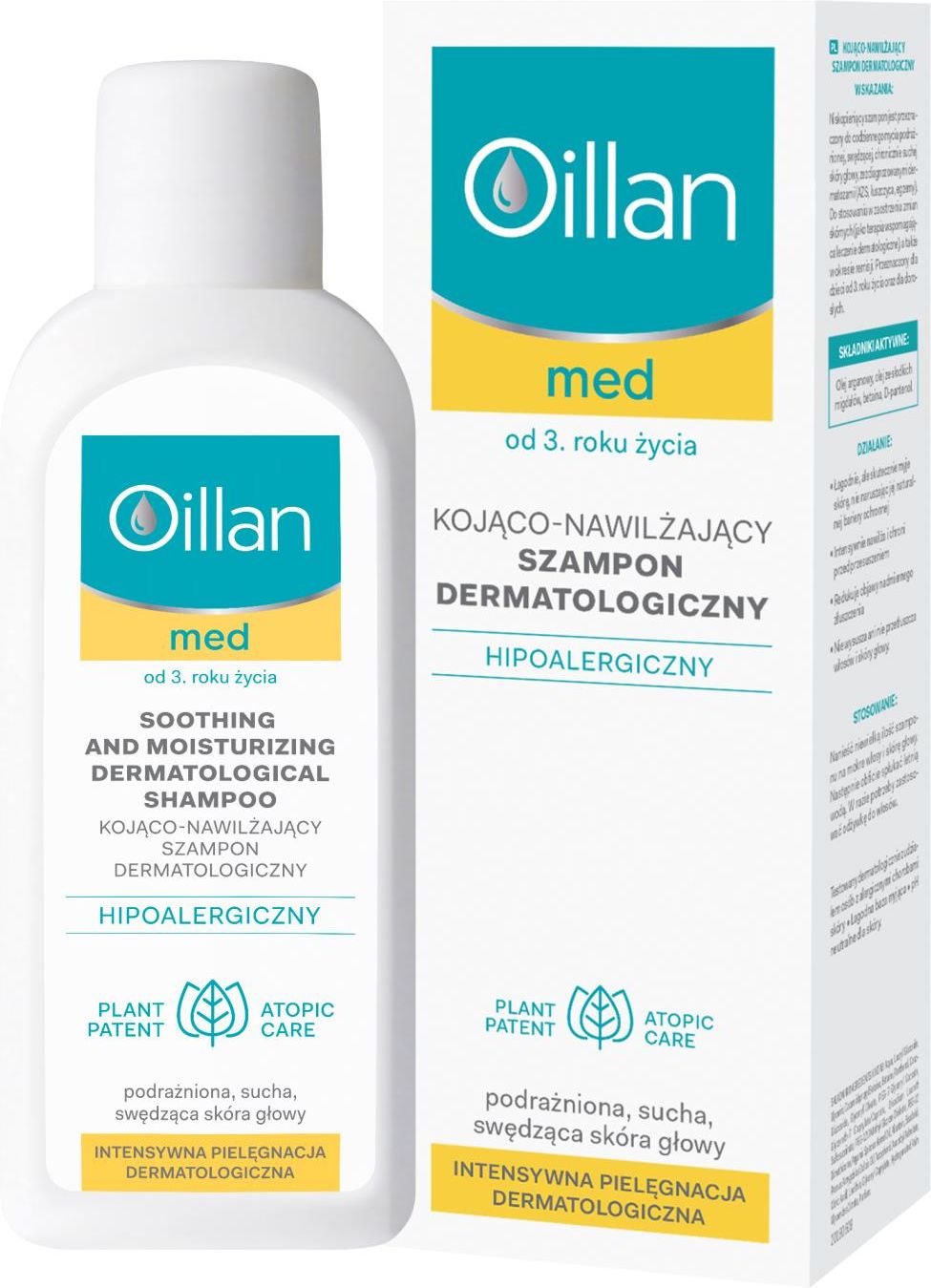 kojąco-nawilżający szampon dermatologiczny