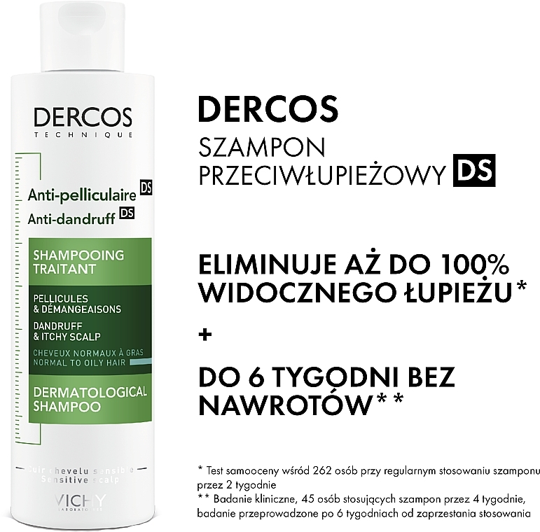 szampon vichy dercos anti pelliculaire ds