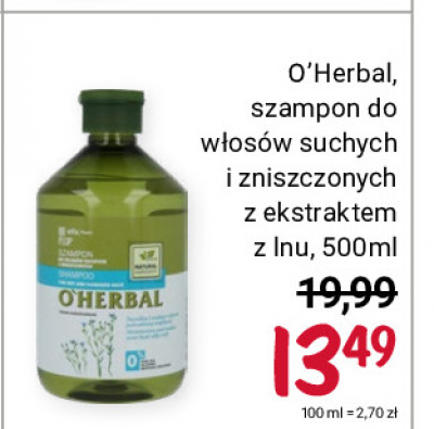 oherbal szampon do włosów suchych cena reserved