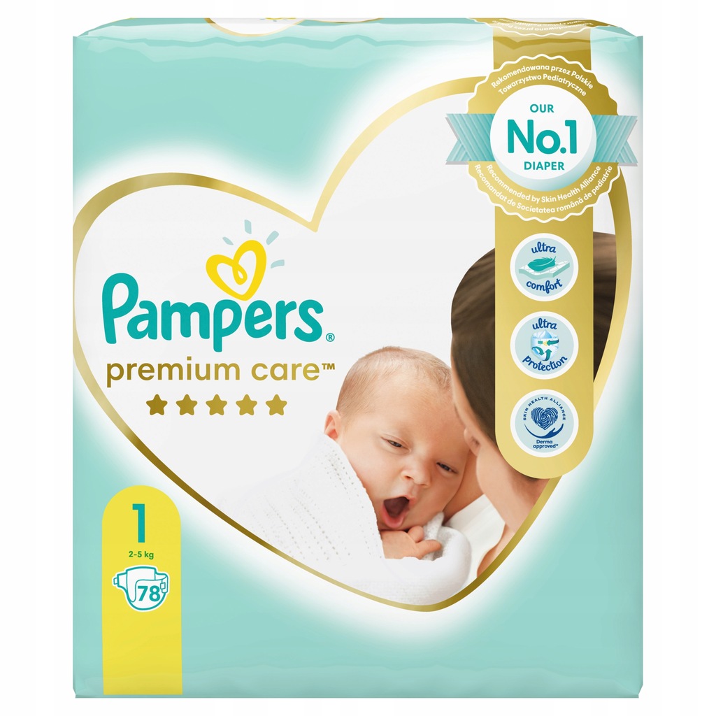 pampers pieluszki premium care 1 newborn 156 szt