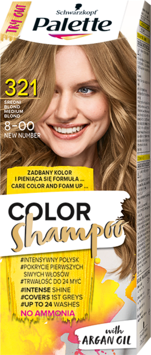 palette color shampoo szampon koloryzujący sredni blond