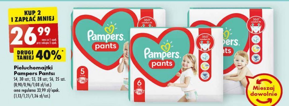 promocja na pampers pants 6