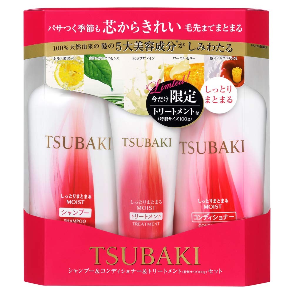 Shiseido „Tsubaki Moist” szampon do włosów+Shiseido „Tsubaki Moist” odżywka do włosów 450ml+450ml