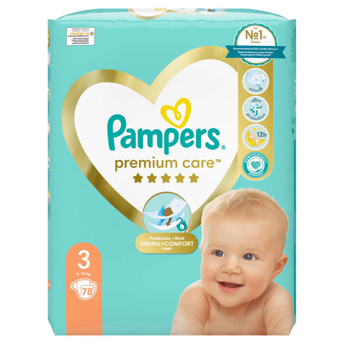 10 sztuk pampers premium care rozmiar