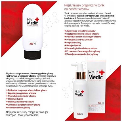 hair medic zestaw odżywka 150 ml szampon 200 ml