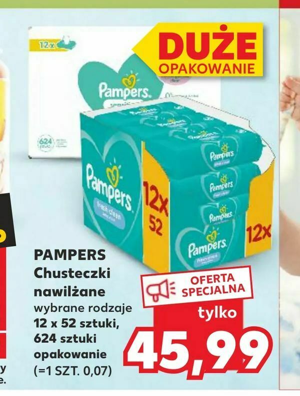 6pak mokrych chusteczek pampers kaufland