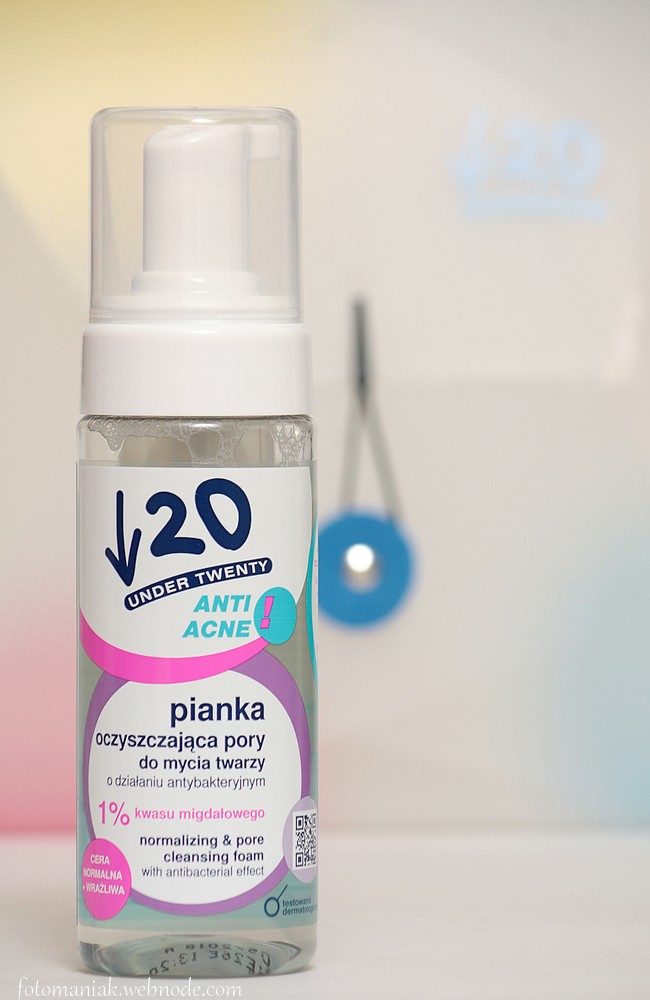 under twenty anti acne pianka oczyszczająca pory do mycia twarzy