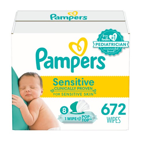 pampers box baby wipes