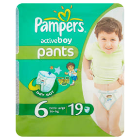 pieluchomajtki pampers 6 active boy