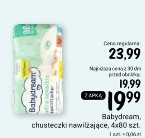 rossmann chusteczki nawilżane babydream calendula