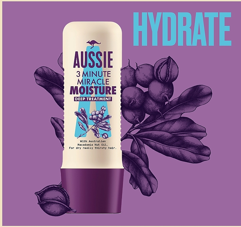 aussie3 minutes miracle moistureintensywna odżywka do włosów suchych macada