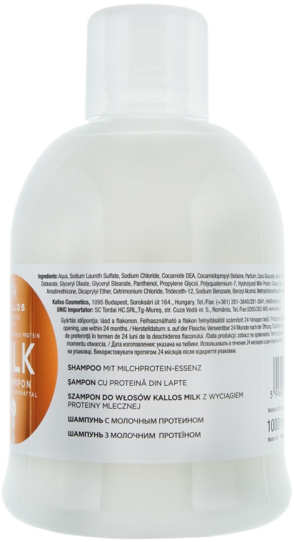 kallos cosmetics milk szampon skład