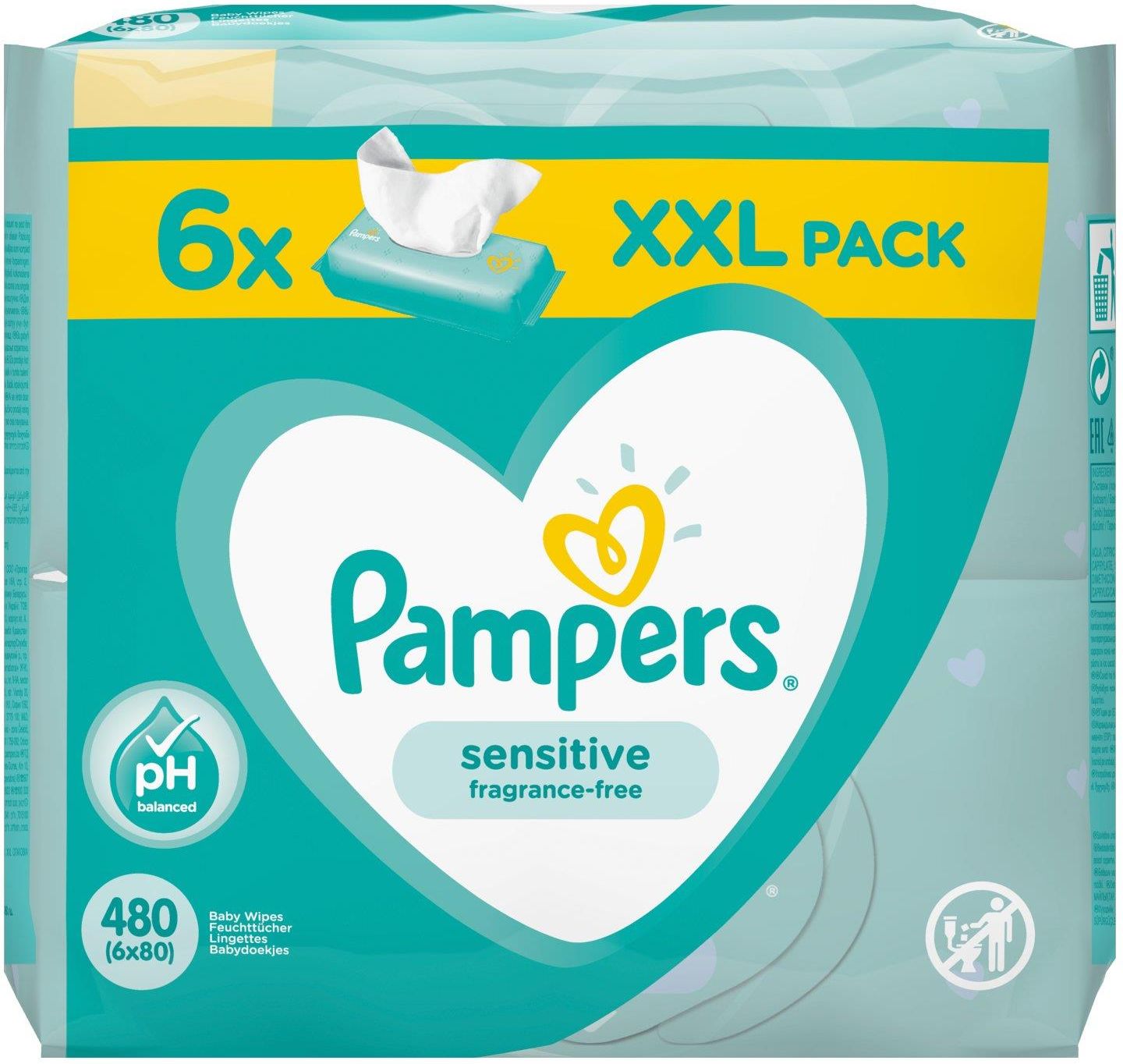 pampers chusteczki 6x64 sensitive