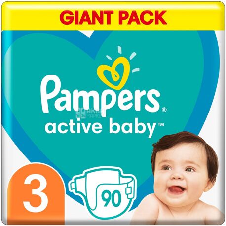 pampers active baby dry 3 90