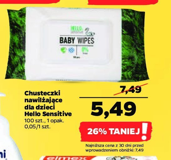 chusteczki nawilżane netto