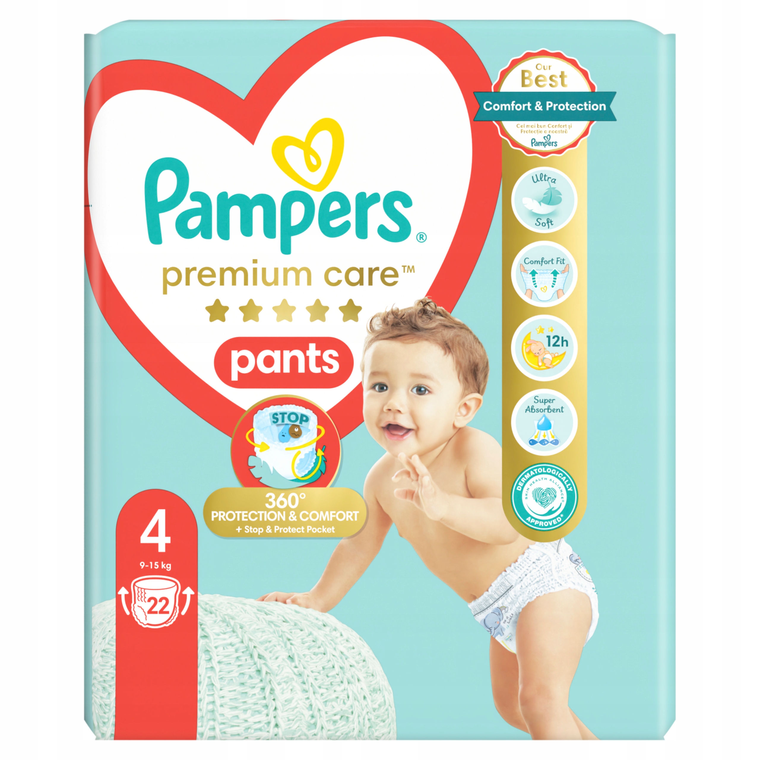 pampers premium care pants 4 22szt