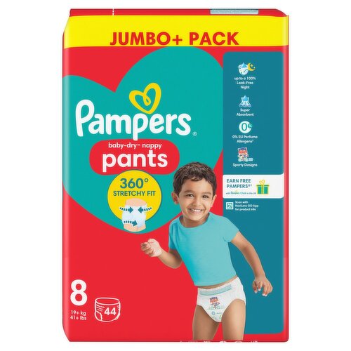 pampers jumbo paack size 8