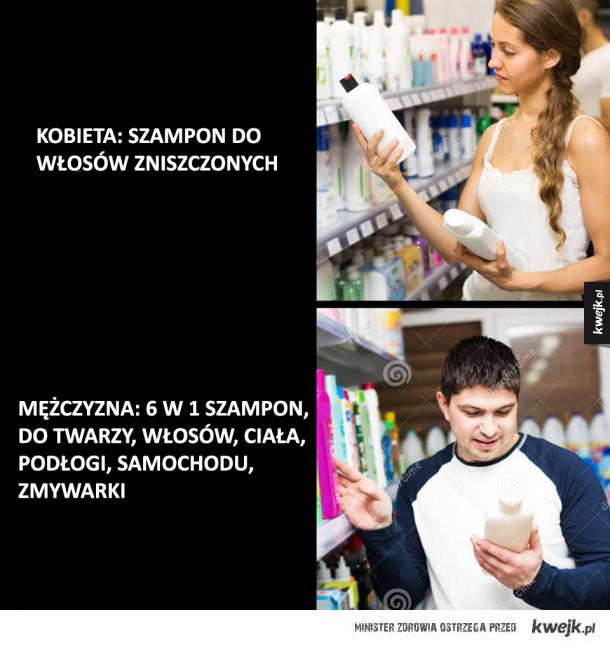 szampon dla kobiet i.mezczyzn.memy