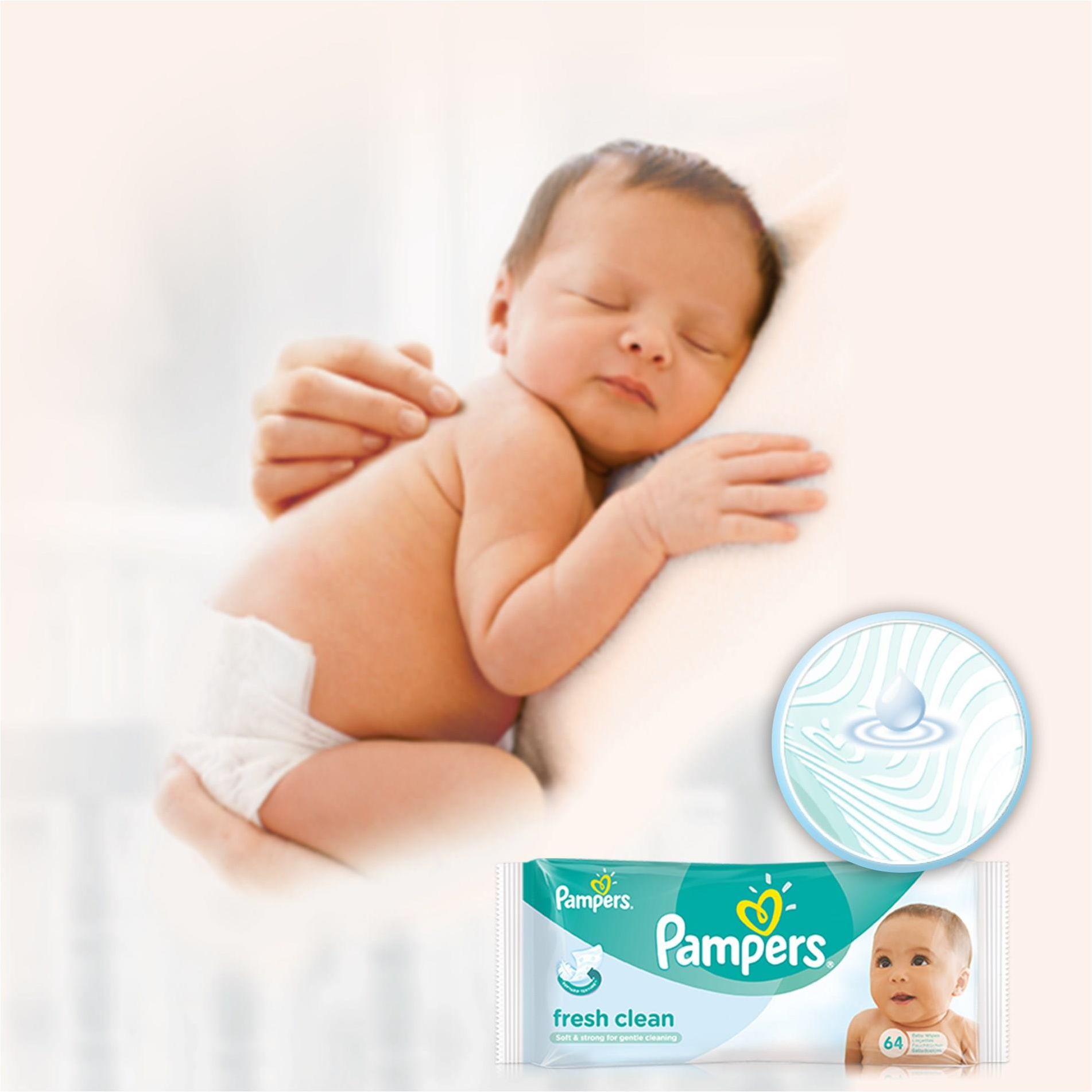 chusteczki pampers fresh clean 12x64