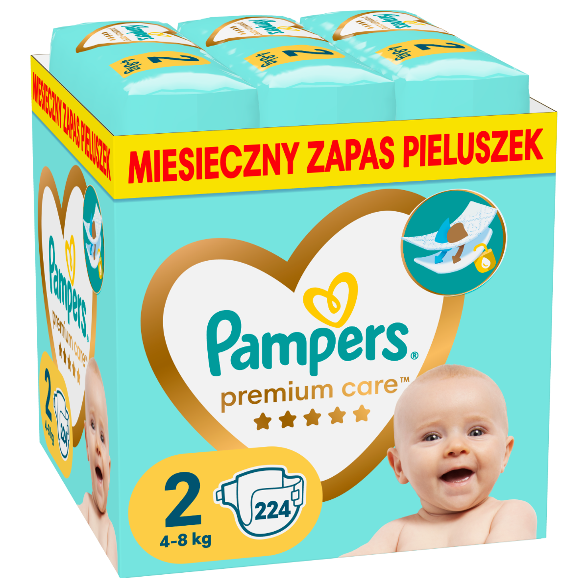 pampers premium care pieluchy rozmiar 2 mini 4-8kg 23 sztuki