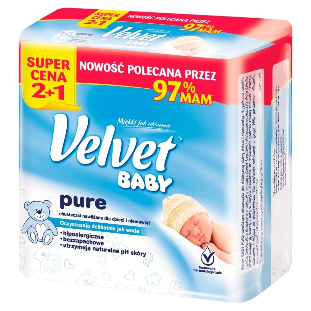 velvet baby sensitive chusteczki nawilżane aloes rumianek hipoalergicz