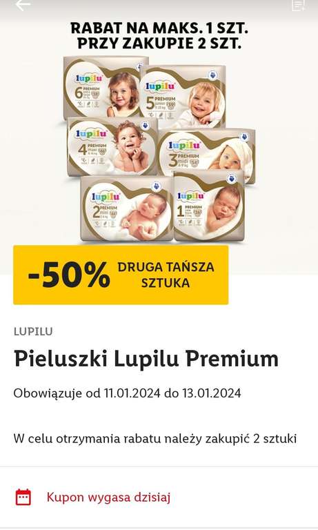 pieluchy jednorazowe lidl