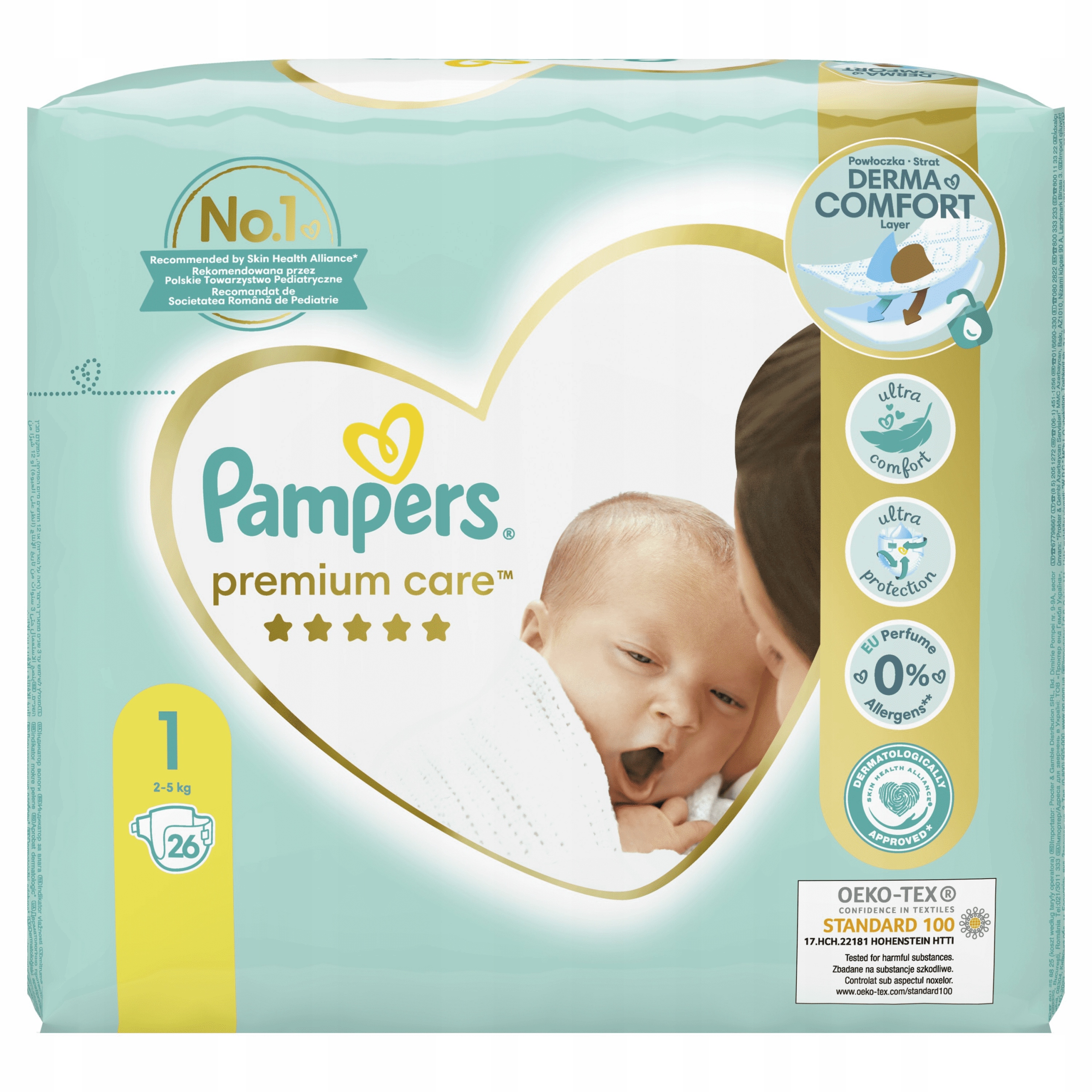 pampers pieluszki premium care rozmiar 1 88 sztuk 2-5 kg