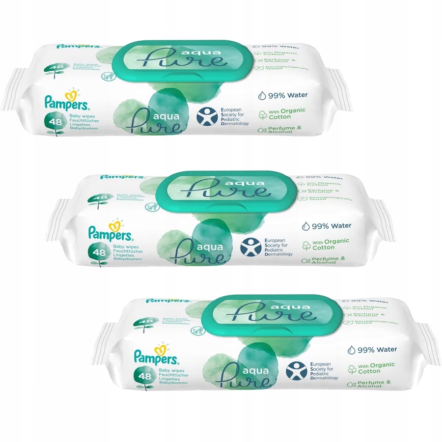 chusteczki pampers aqua pure allegro