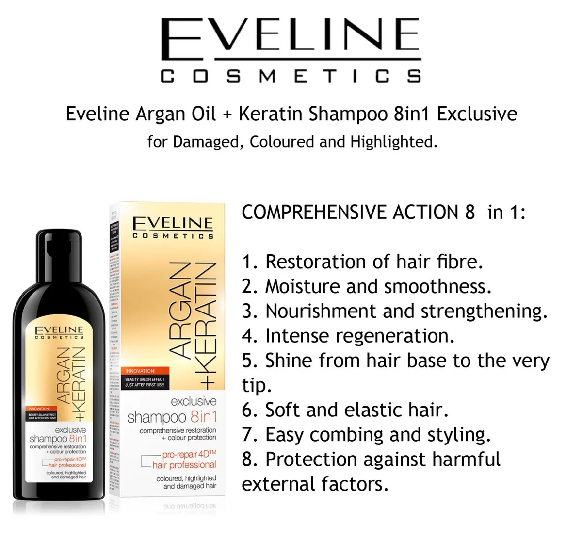 eveline argan keratin szampon