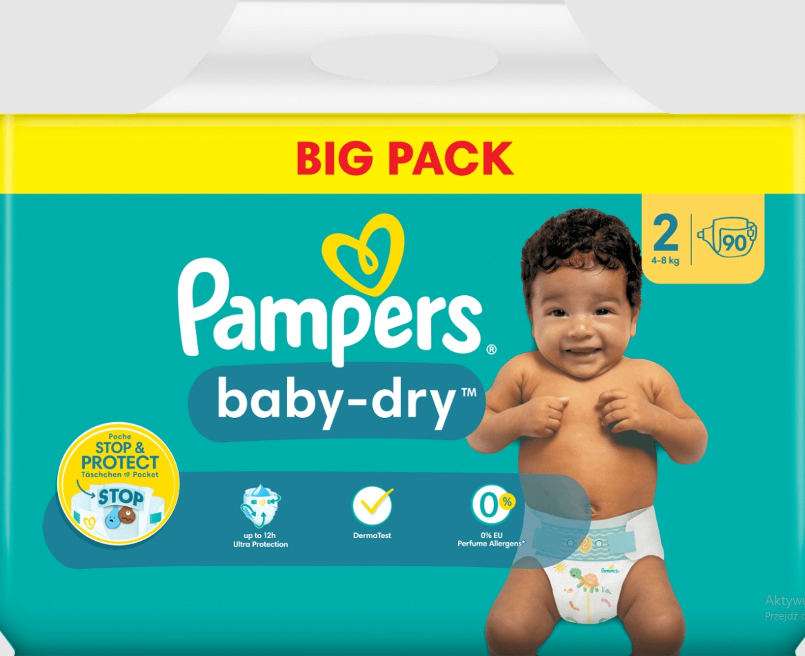 pieluchy pampers new baby dry 2 mini 100szt rosmab