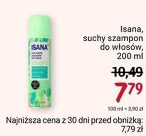 suchy szampon isana kiedy bedzie promocja