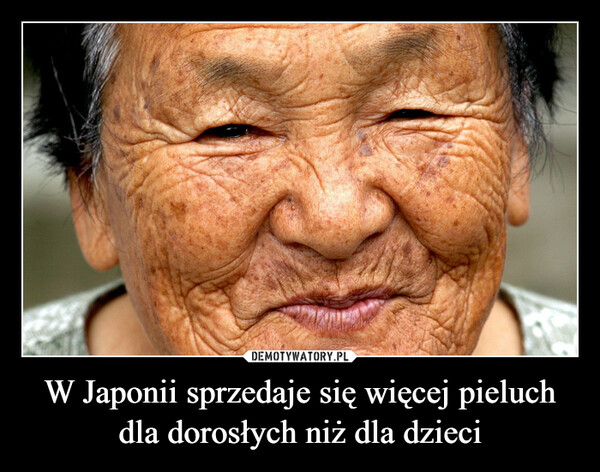 pieluchy w japonii dla doroslych niz dzieci