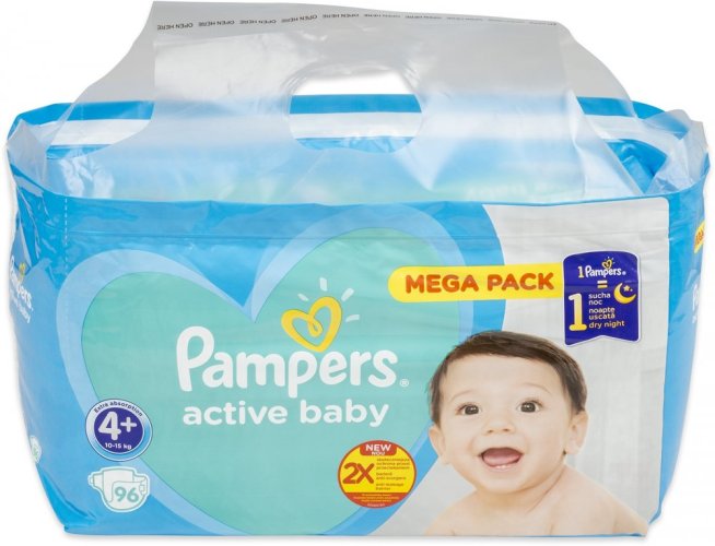 pampers active baby 4+ 96