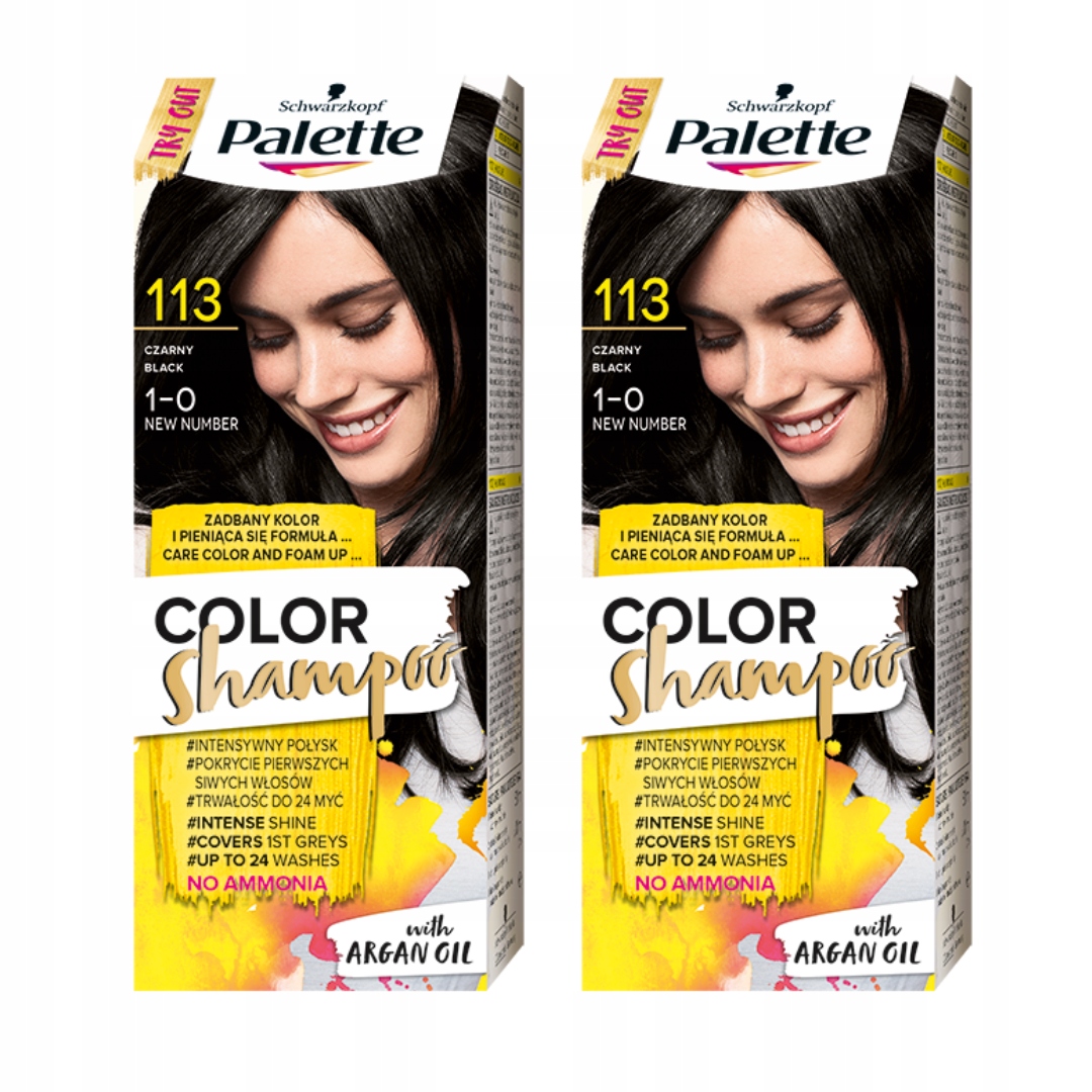 palette color shampoo szampon koloryzujący czarny 113