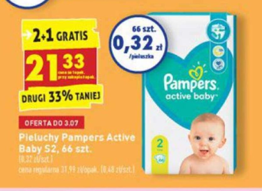 pampersy pampers 2 biedronka