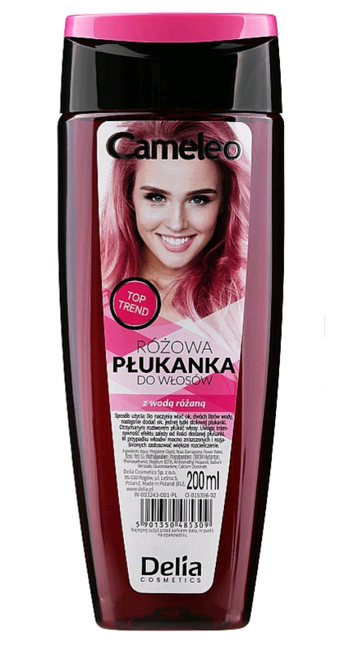 szampon do włosów z różową płukanką