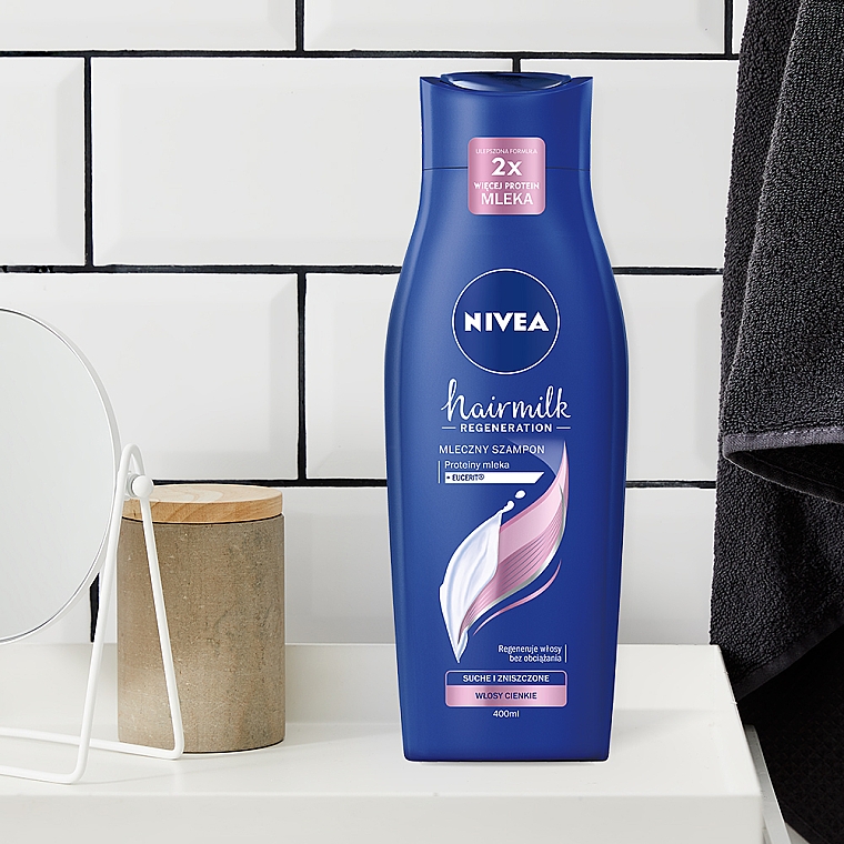 promocja nivea hairmilk mleczny szampon do włosów o cienkiej strukturze