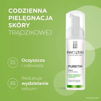 pianka do mycia twarzy iwostin purritin