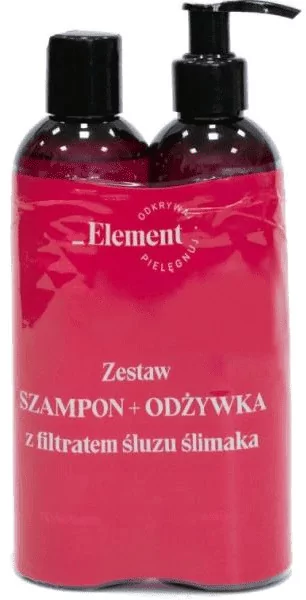 zestaw kosmetyków element filtrat śluzu ślimaka szampon odżywka