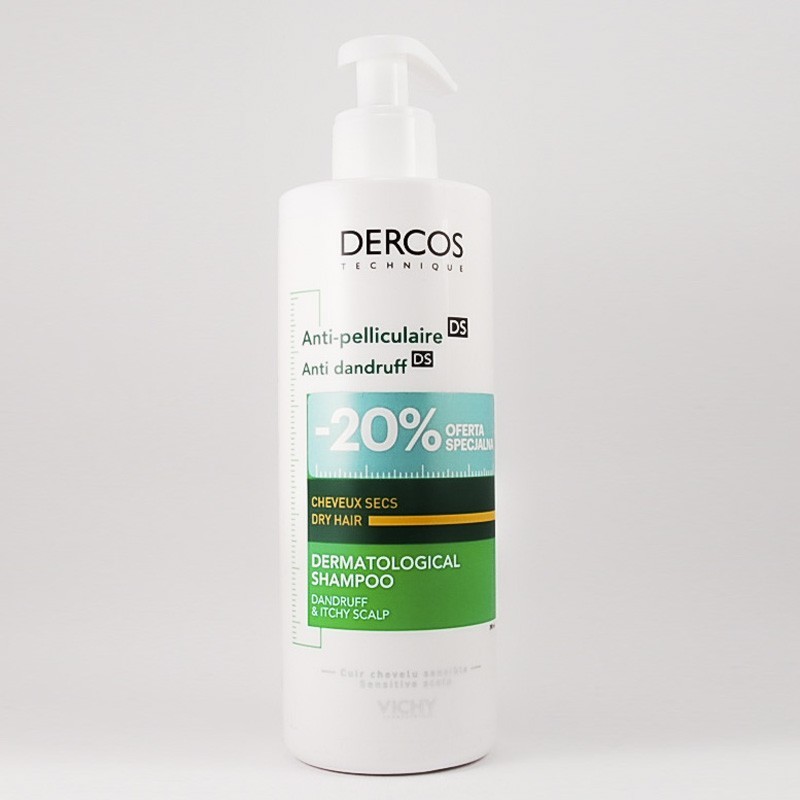 vichy dercos szampon przeciwłupieżowy łupież suchy 390ml