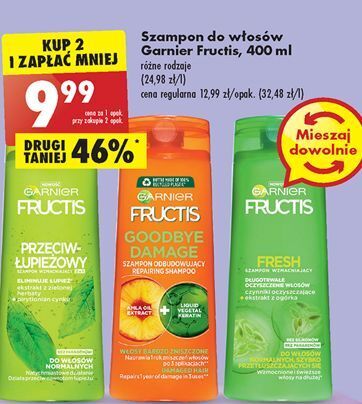 szampon z owowcow.amli garnier.fructis