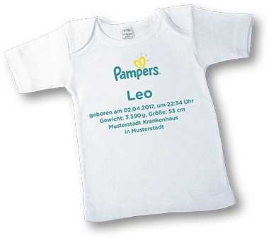 gratis shirt pampers