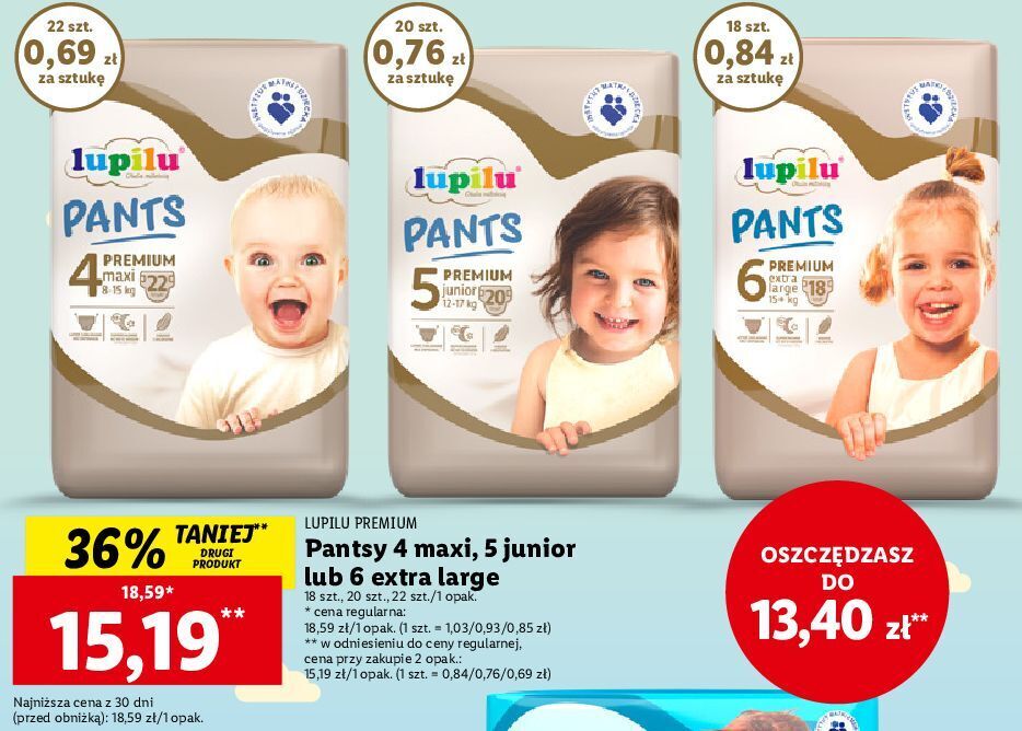 lidl pieluchy lupilu 18 zł