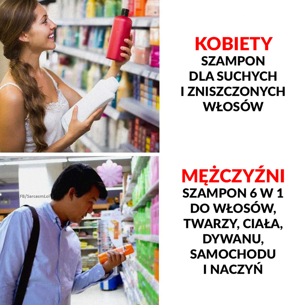 szampon dla mężczyzn i kobiet