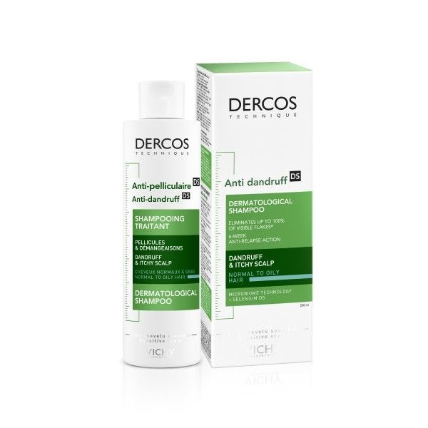 vichy dercos szampon przeciwłupieżowy do włosów tłustych 200ml