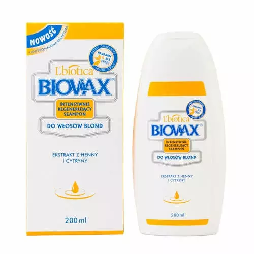 biovax intensywnie regenerujący szampon do włosów blond