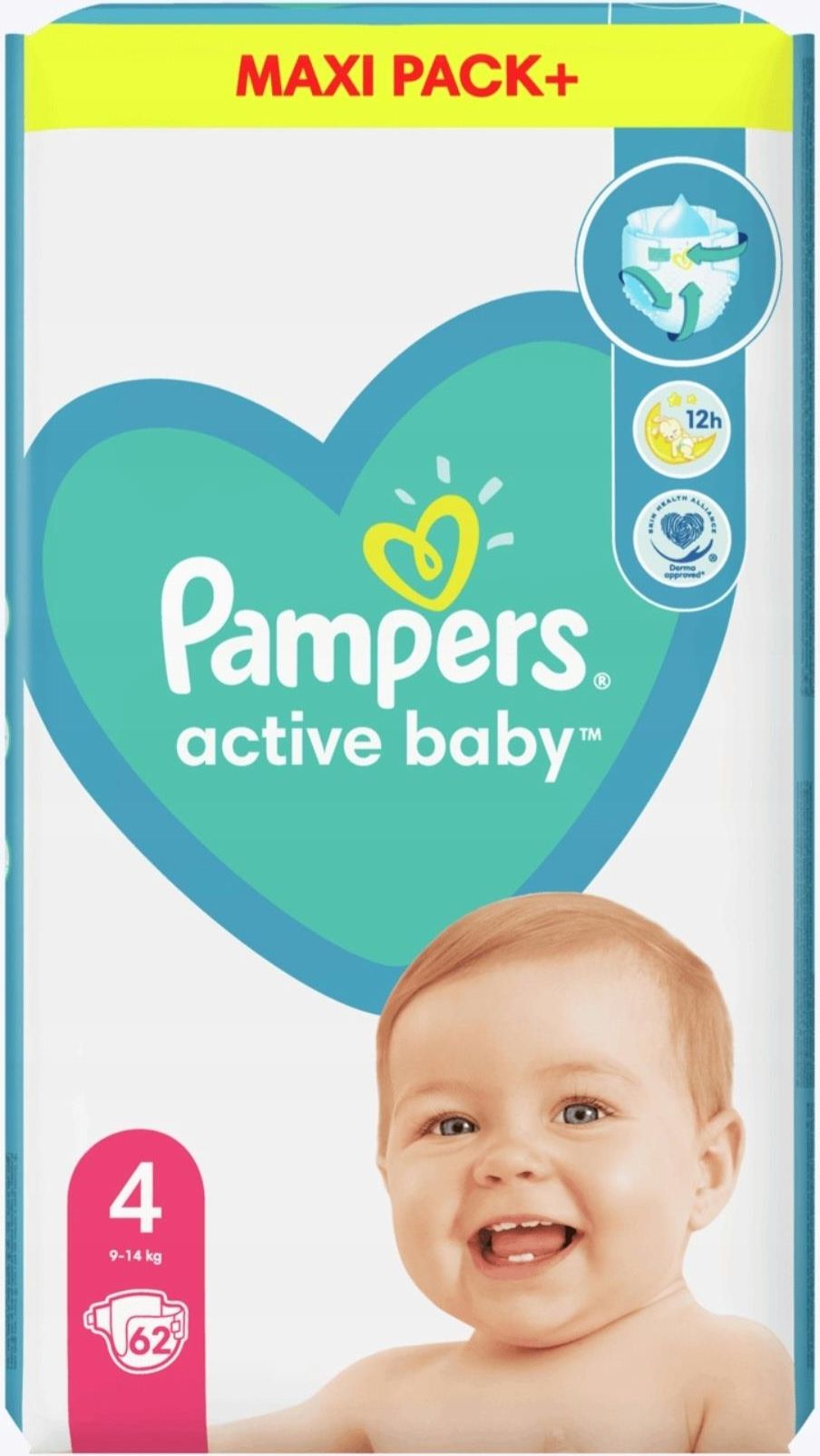 pampers active baby 62sztuki 4 ceneo