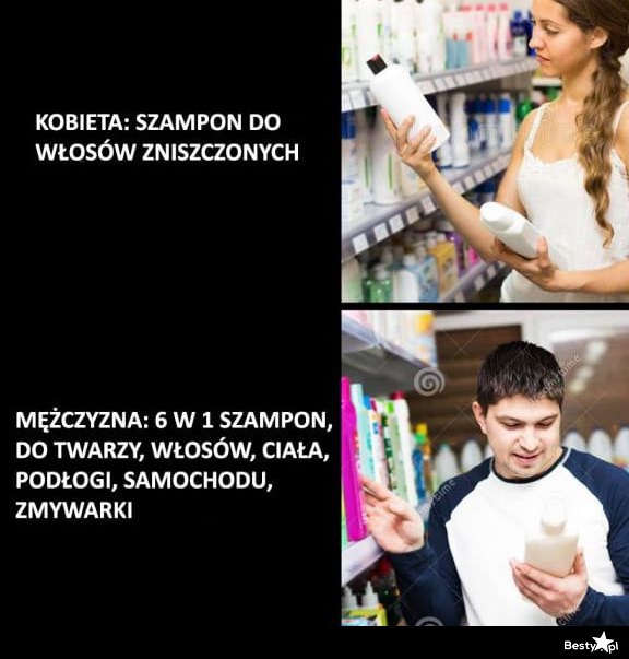 szampon dla mężczyzn vs szampon dla kobiet