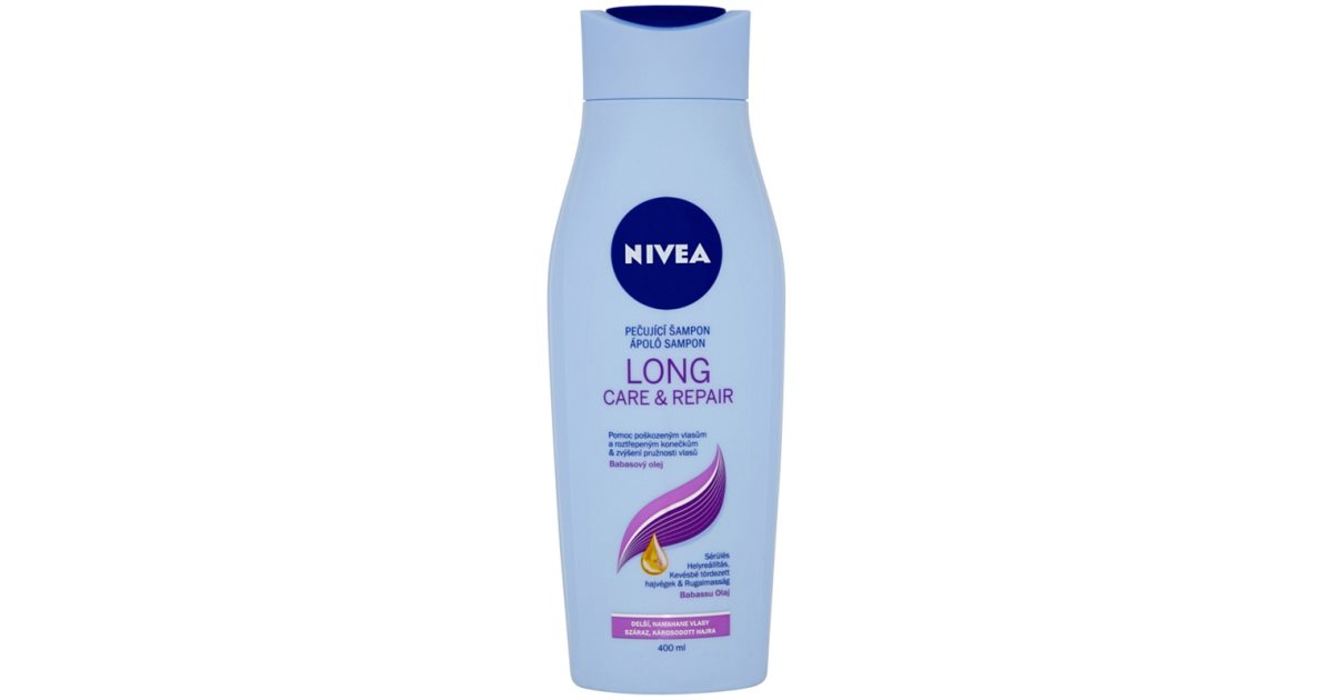 nivea long hair repair szampon silikony